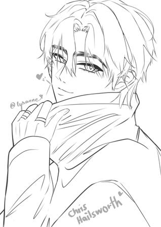 Chris fan art by Lyranne